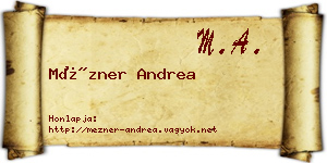 Mézner Andrea névjegykártya