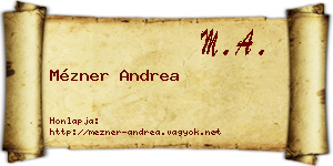 Mézner Andrea névjegykártya