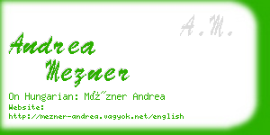 andrea mezner business card
